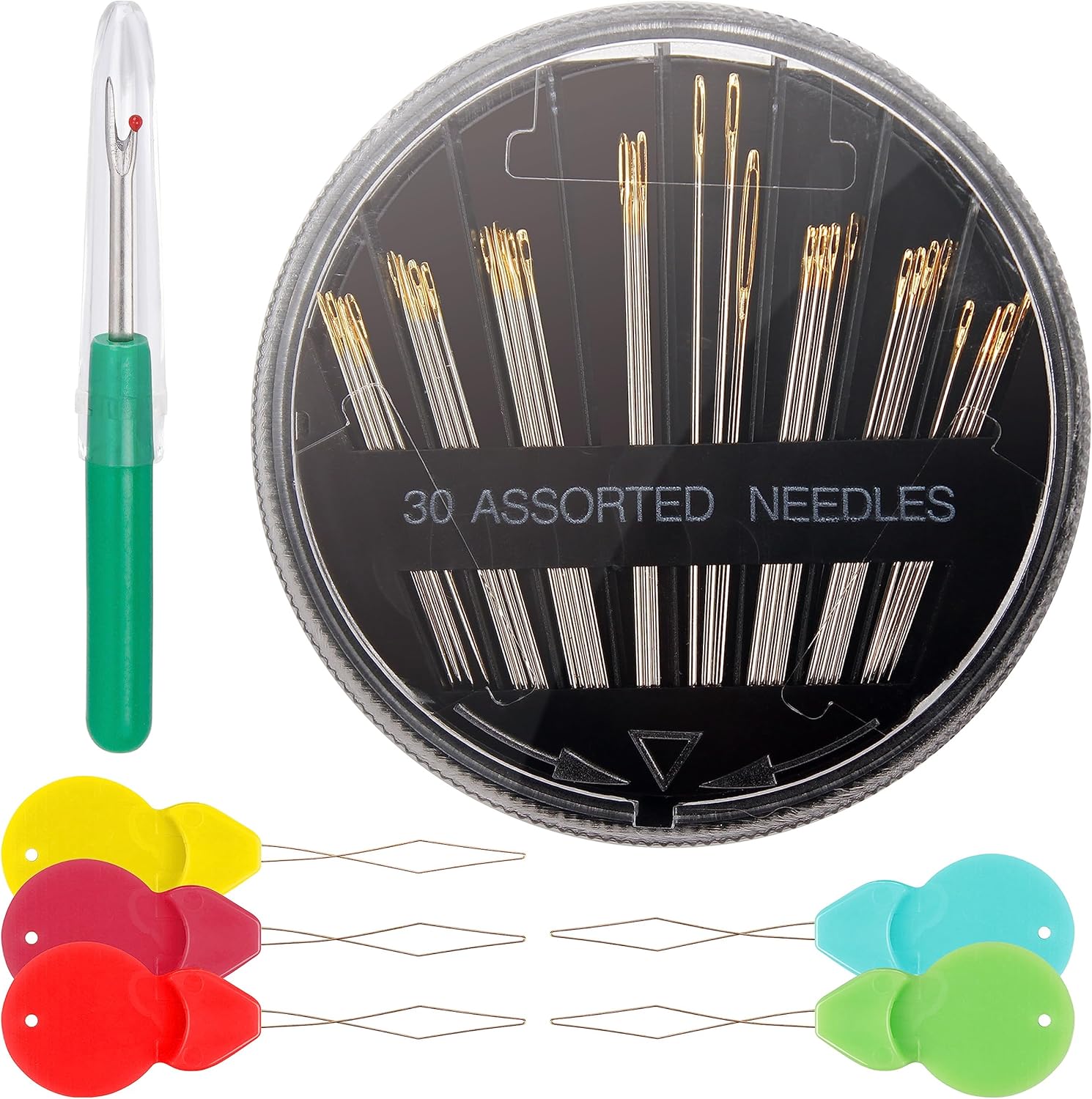 Lusecarl 30 Count Assorted Stainless Hand Sewing Needles