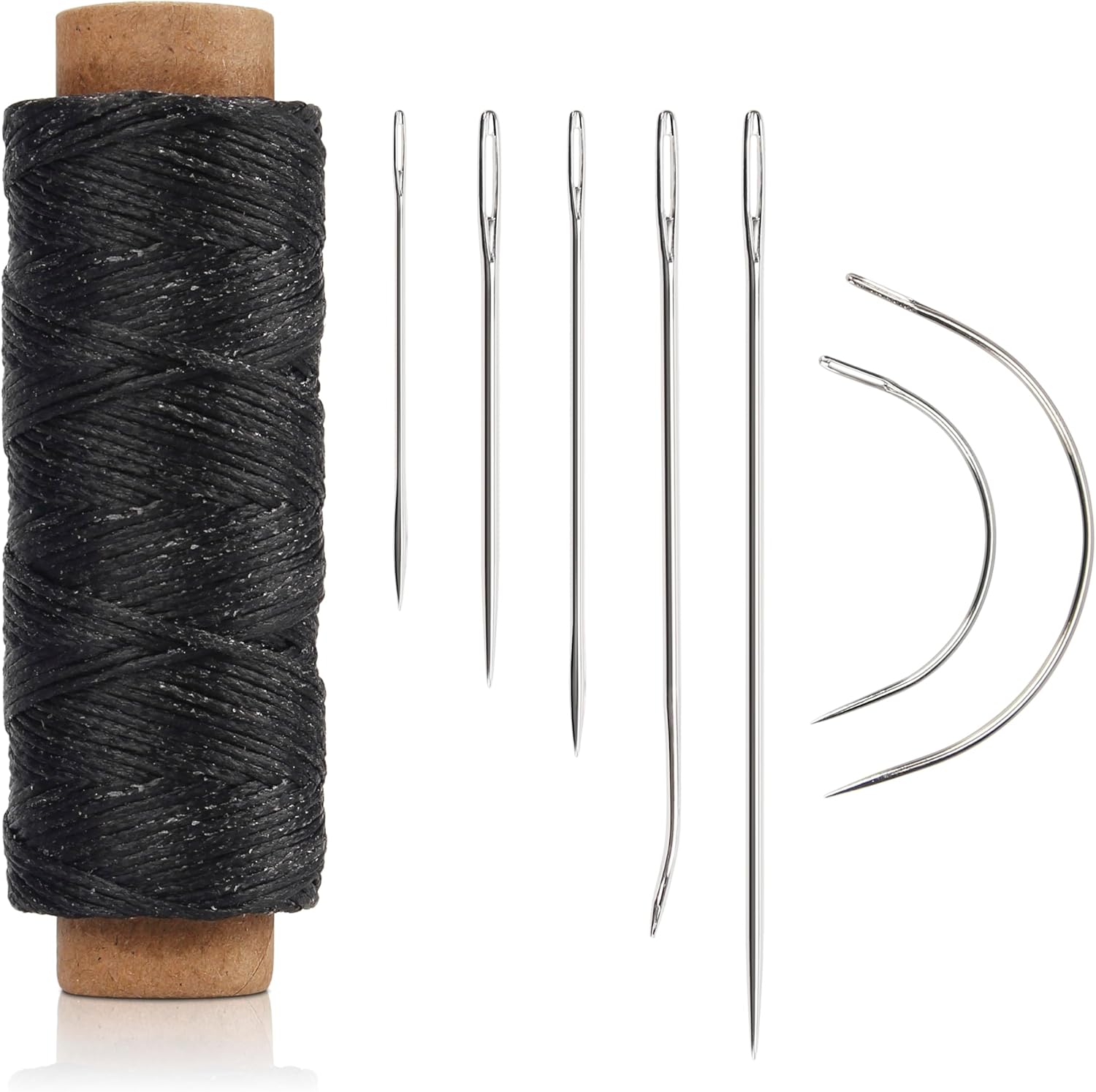 Lusecarl Flat Waxed Thread Multi Size Leather Needle Kit